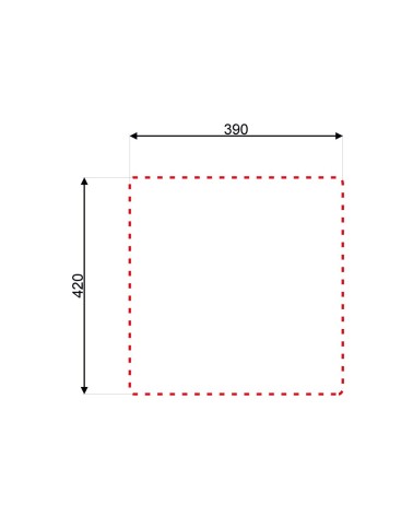 Lavello da incasso Samet monostampo SA179 1 vasca inox 41x44 cm.