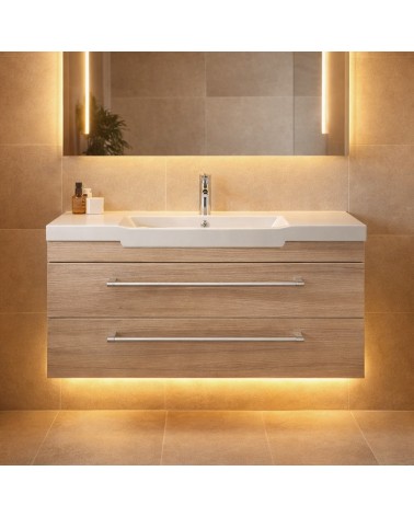 Base mobile Amanda con 2 cassetti in palissandro larice