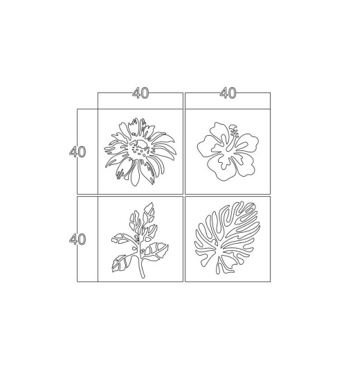 Cornice decorativa natura nero 40x40 cm MT1924181
