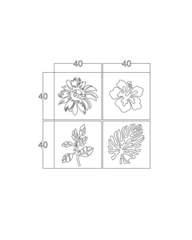 Cornice decorativa natura nero 40x40 cm MT1924181
