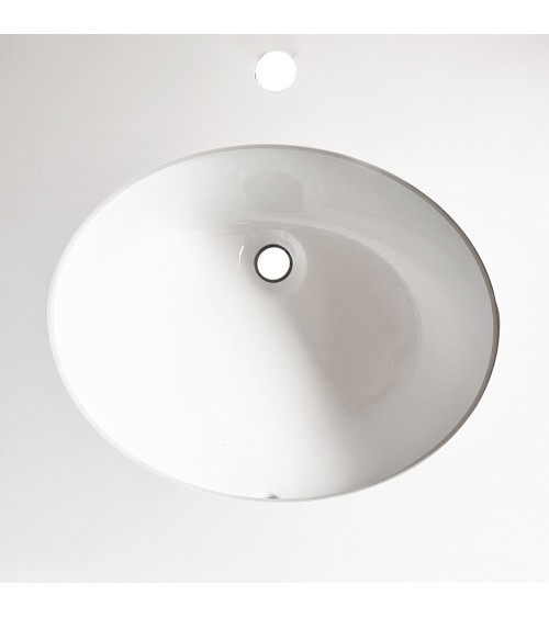 Lavabo da incasso YJ12250 top in pietra sinterizzata e lavabo in ceramica bianco lucido