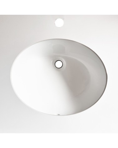 Lavabo da incasso YJ12250 top in pietra sinterizzata e lavabo in ceramica bianco lucido