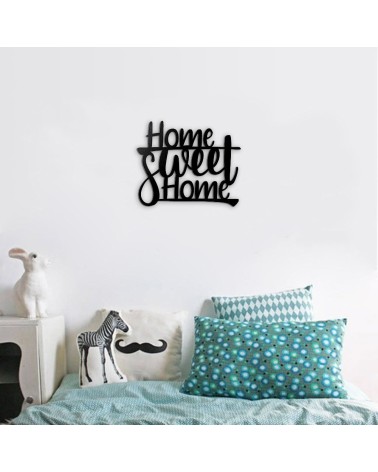 Scritta decorativa home sweet home nero 40x33 cm MT192410
