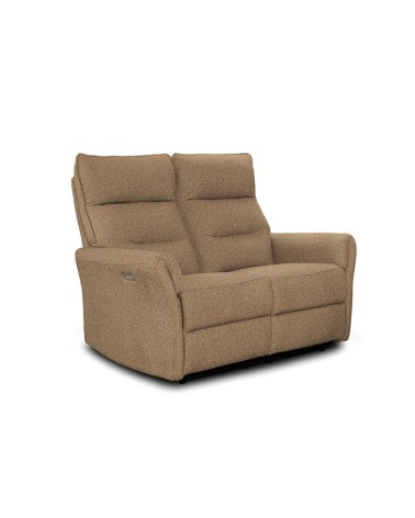 Divano recliner 2 posti Softwave elettrico in tessuto G270 camel