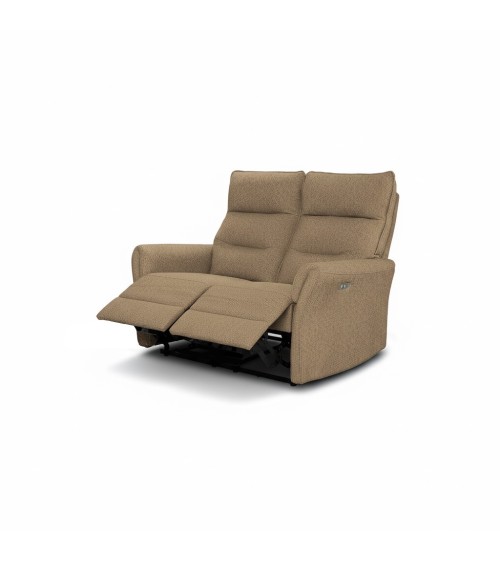 Divano recliner 2 posti Softwave elettrico in tessuto G270 camel