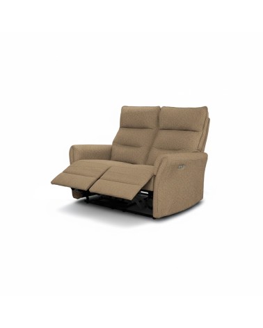 Divano recliner 2 posti Softwave elettrico in tessuto G270 camel