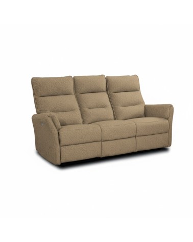 Divano recliner 3 posti Softwave elettrico in tessuto G270 camel