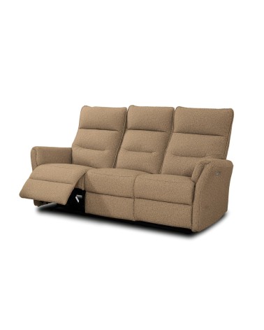 Divano recliner 3 posti Softwave elettrico in tessuto G270 camel