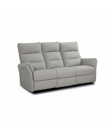Divano recliner 3 posti Softwave elettrico in tessuto G268 grigio