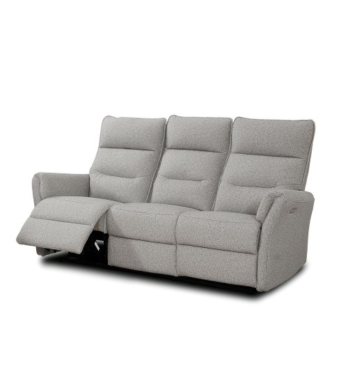 Divano recliner 3 posti Softwave elettrico in tessuto G268 grigio