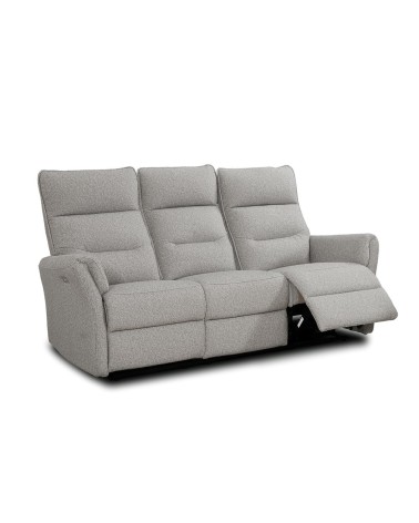 Divano recliner 3 posti Softwave elettrico in tessuto G268 grigio