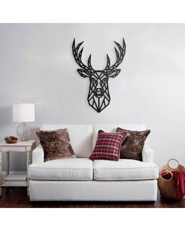 Cornice decorativa cervo nero 62x87 cm MT192408
