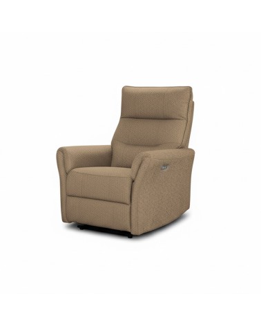 Poltrona relax Softwave recliner elettrico in tessuto G270 camel