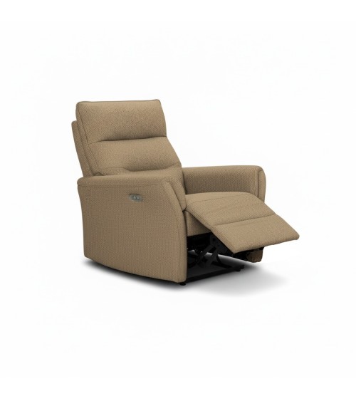 Poltrona relax Softwave recliner elettrico in tessuto G270 camel
