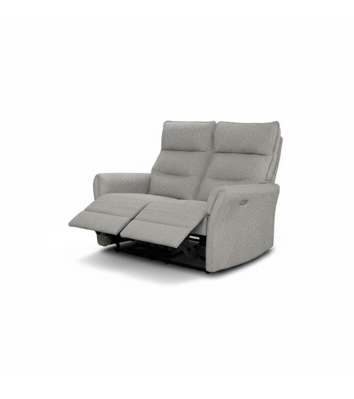 Divano recliner 2 posti Softwave elettrico in tessuto G268 grigio