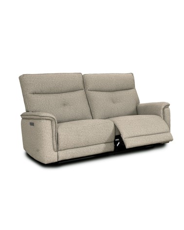 Divano recliner Elysio 3 posti elettrico in tessuto G093 sabbia