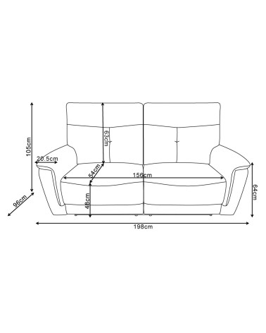 Set divani Elysio 2 e 3 posti e poltrona con recliner elettrici in tessuto G268 grigio