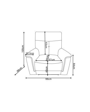 Set divani Elysio 2 e 3 posti e poltrona con recliner elettrici in tessuto G268 grigio