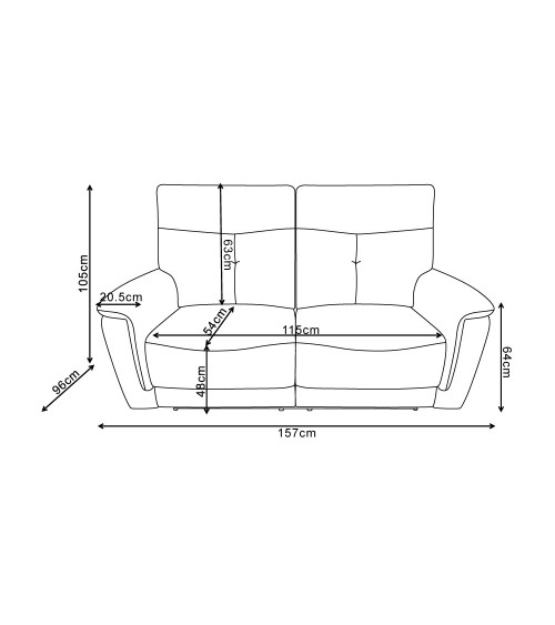 Set divani Elysio 2 e 3 posti e poltrona con recliner elettrici in tessuto G093 sabbia