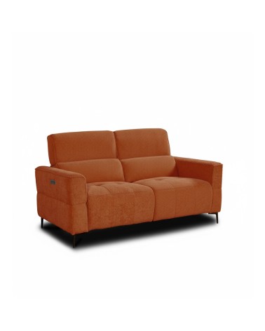Divano recliner Luxora 2 posti elettrico in tessuto E006 aragosta