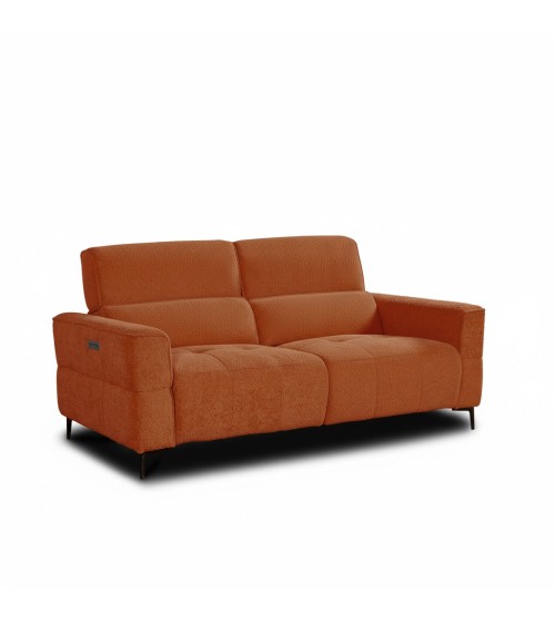 Divano recliner Luxora 3 posti elettrico in tessuto E006 aragosta