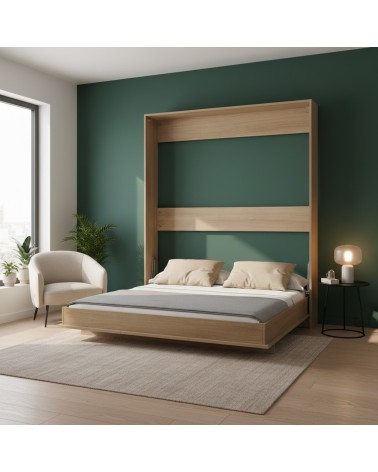 Letto matrimoniale estraibile Primer colore rovere