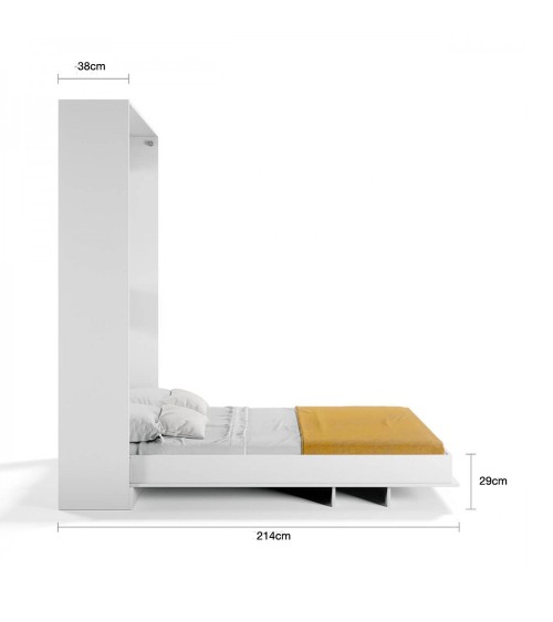 Letto matrimoniale estraibile Primer colore rovere