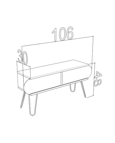 Porta TV Illia noce 106x30x48H MT190111