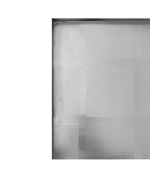 Protezione sottolavello alluminio goffrato spessore 0.3 mm con guarnizione 862X500 mm.