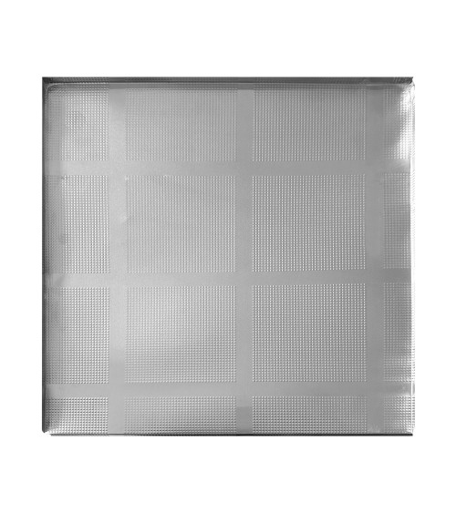 Protezione sottolavello alluminio goffrato spessore 0.3 mm con guarnizione 762x500 mm.