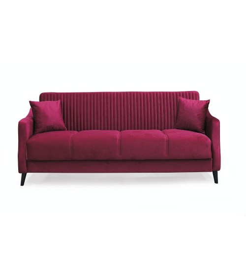 Divano letto contenitore Montana 3 posti colore bordeaux