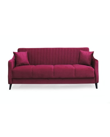 Divano letto contenitore Montana 3 posti colore bordeaux