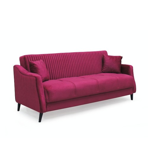 Divano letto contenitore Montana 3 posti colore bordeaux