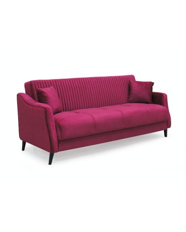 Divano letto contenitore Montana 3 posti colore bordeaux