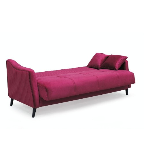 Divano letto contenitore Montana 3 posti colore bordeaux