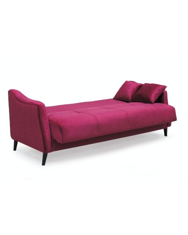 Divano letto contenitore Montana 3 posti colore bordeaux