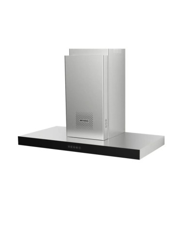 Cappa aspirante a parete Faber Air Hub Stilo Glass Comfort 90 cm. classe A+ inox e vetro nero