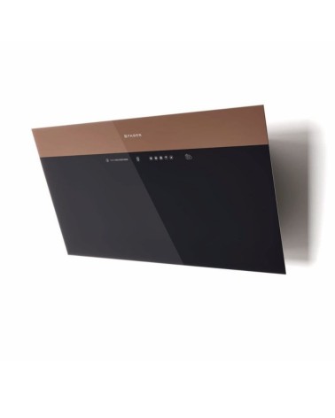 Cappa parete Faber V-AIR KL A80/2 80 cm. vetro nero e rame corten classe A+