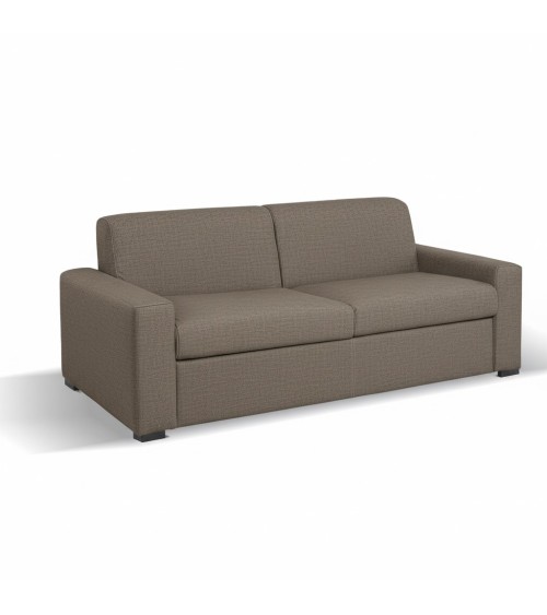 Divano letto Flash 3 posti con rete elettrosaldata in tessuto Queens taupe