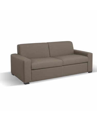 Divano letto Flash 3 posti con rete elettrosaldata in tessuto Queens taupe
