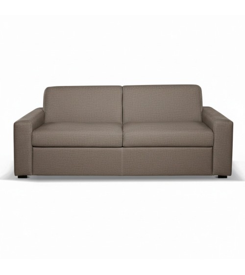 Divano letto Flash 3 posti con rete elettrosaldata in tessuto Queens taupe