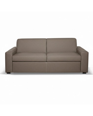 Divano letto Flash 3 posti con rete elettrosaldata in tessuto Queens taupe