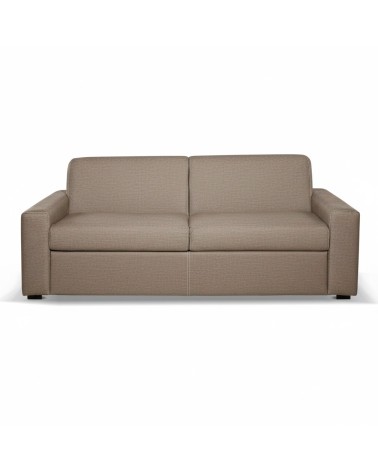 Divano letto Flash 3 posti con rete elettrosaldata in tessuto Queens camel