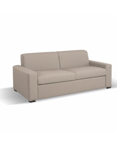 Divano letto Flash 3 posti con rete elettrosaldata in tessuto Queens beige