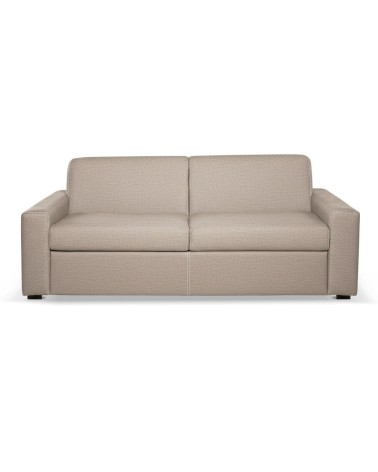 Divano letto Flash 3 posti con rete elettrosaldata in tessuto Queens beige