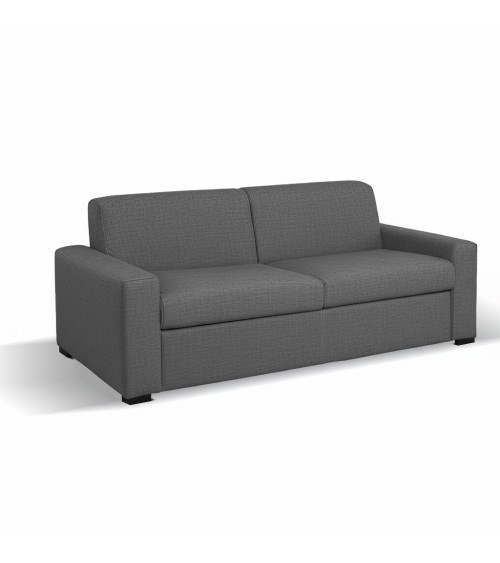 Divano letto Flash 3 posti con rete elettrosaldata in tessuto Queens ash