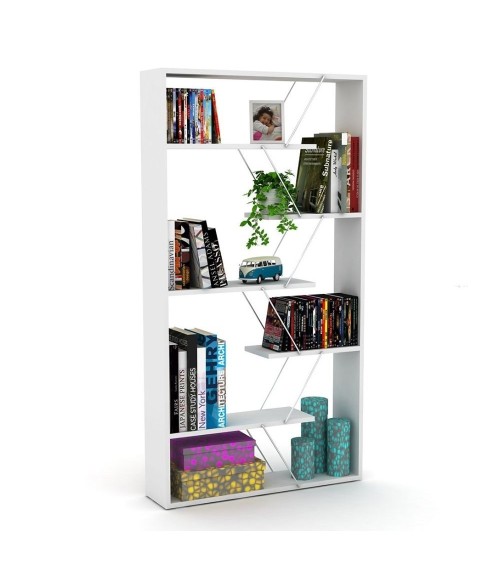 Libreria Tars bianca 84x24x157H RF1603242