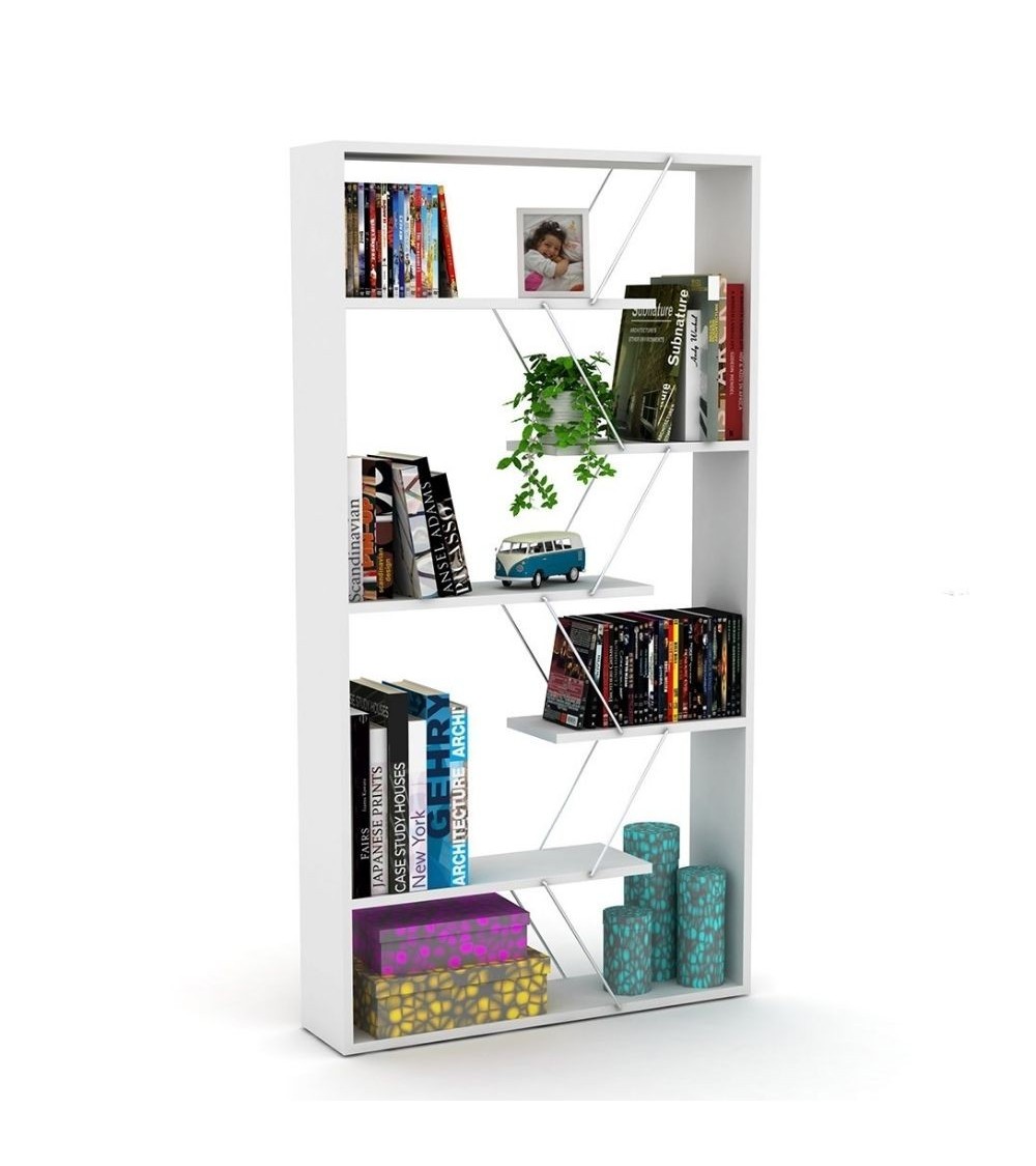 Libreria Tars bianca 84x24x157H RF1603242