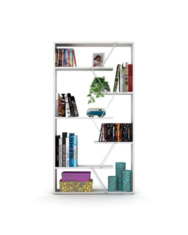 Libreria Tars bianca 84x24x157H RF1603242