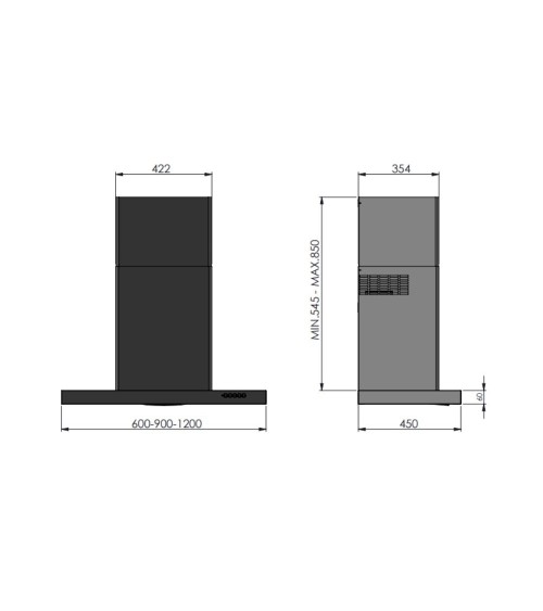 Cappa aspirante Faber LUFT X A120 a parete 120 cm acciaio inossidabile classe A